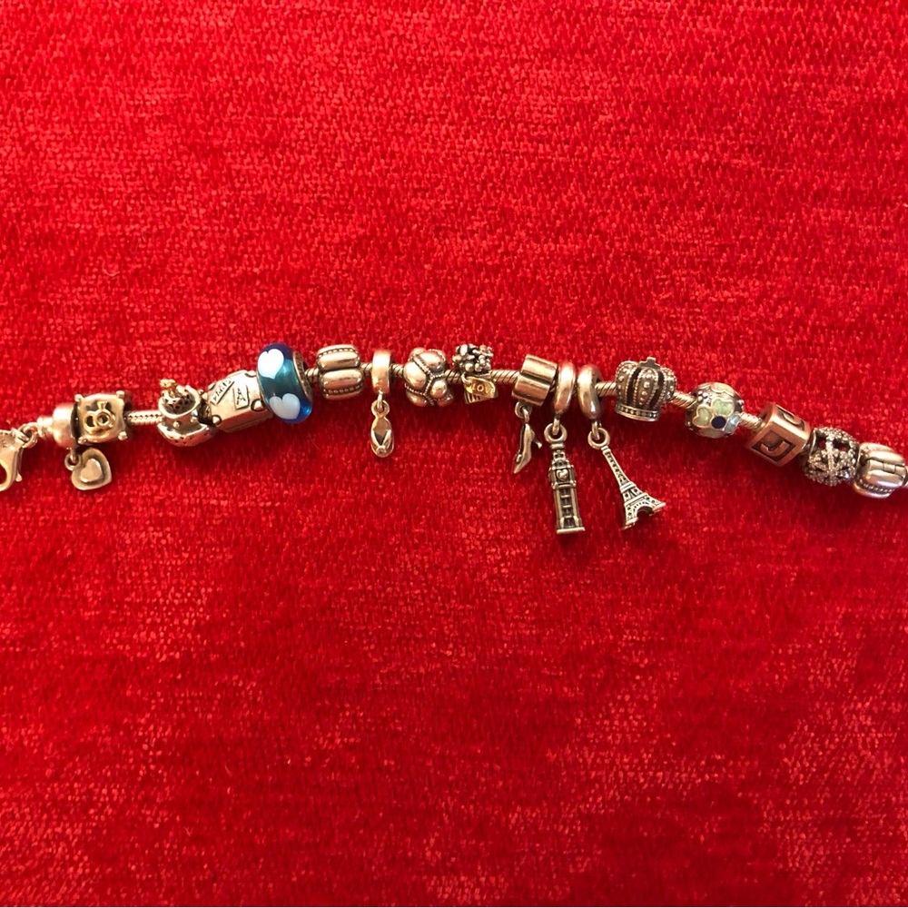 Pandora Bracelet- Elegant Sterling Silver Pandora Charm Bracelet
